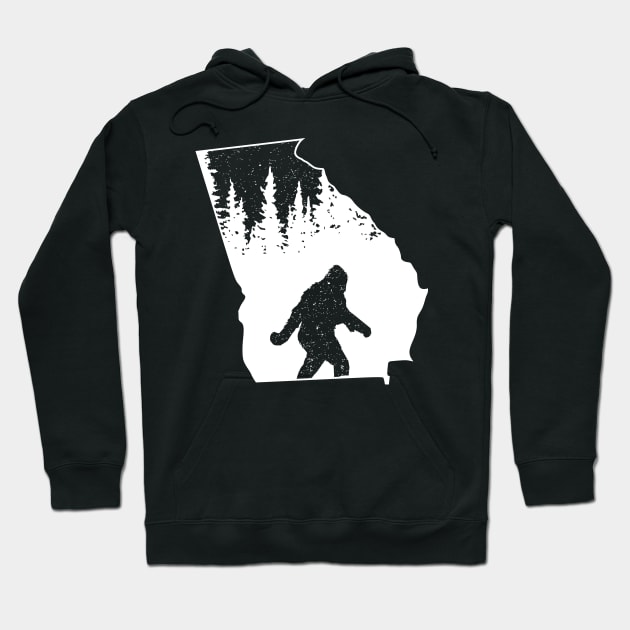 Bigfoot Georgia State Map Gifts Hoodie by Tesszero